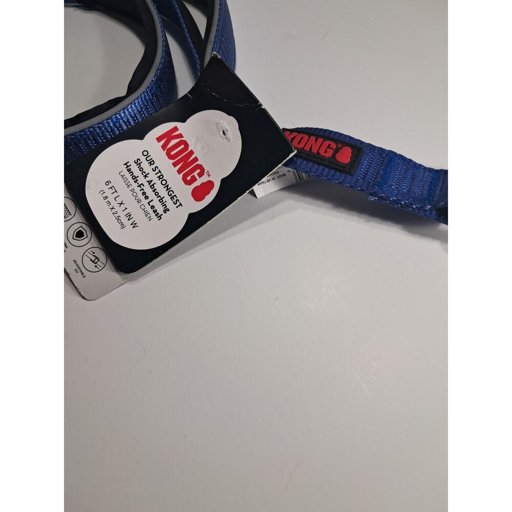 KONG Blue 6ft Hands Free Bungee Dog Leash Shock Absorbing NWT - Picture 3 of 5